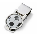 Sport Series Nickel Plated Money Clip - Soccer Ball